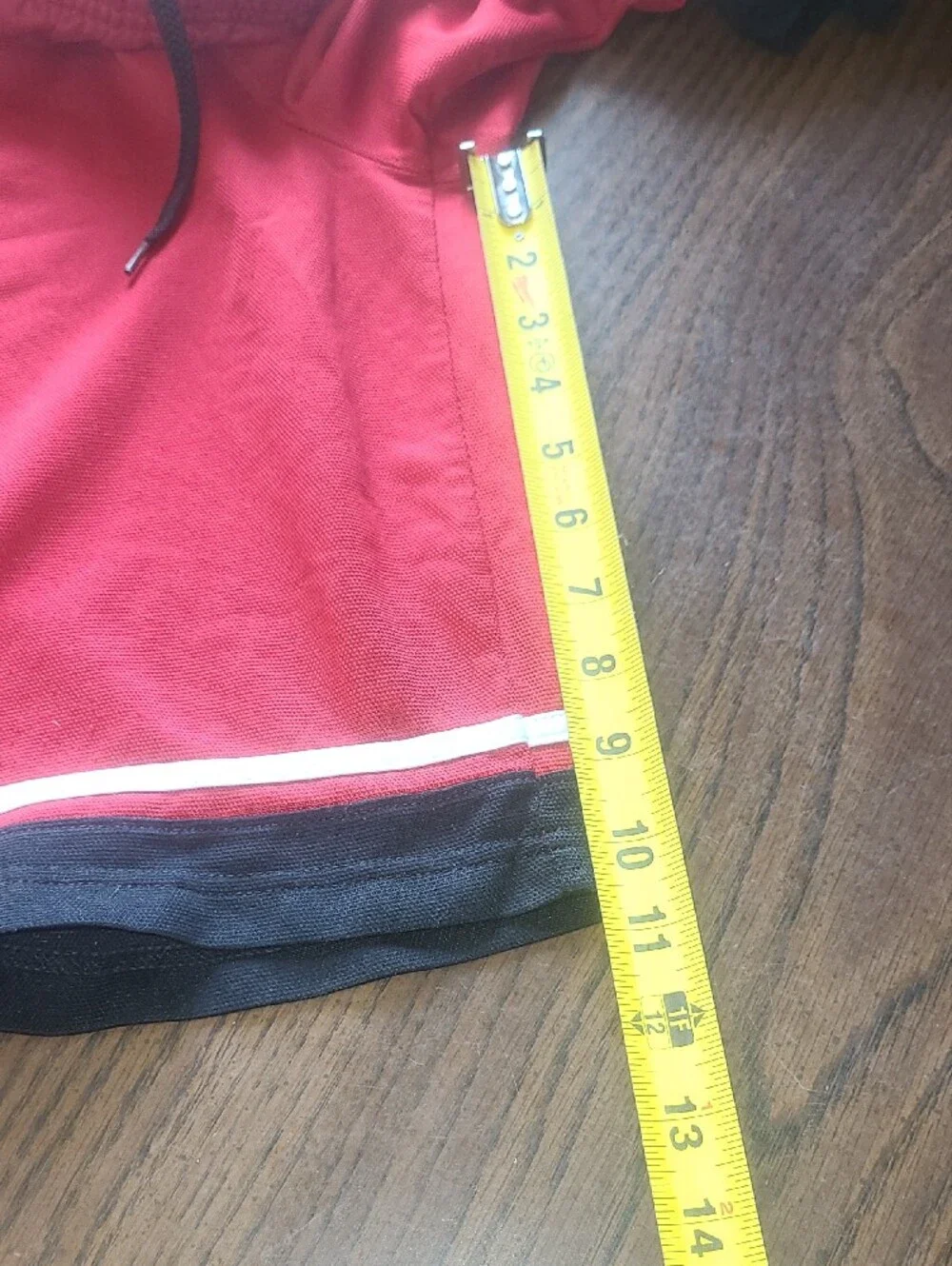 Nike Red and Black Boys' Athletic Shorts with White Trim Size XL
